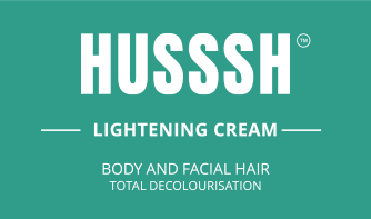 husssh lighten cream label