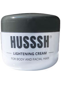 husssh lightening cream jar