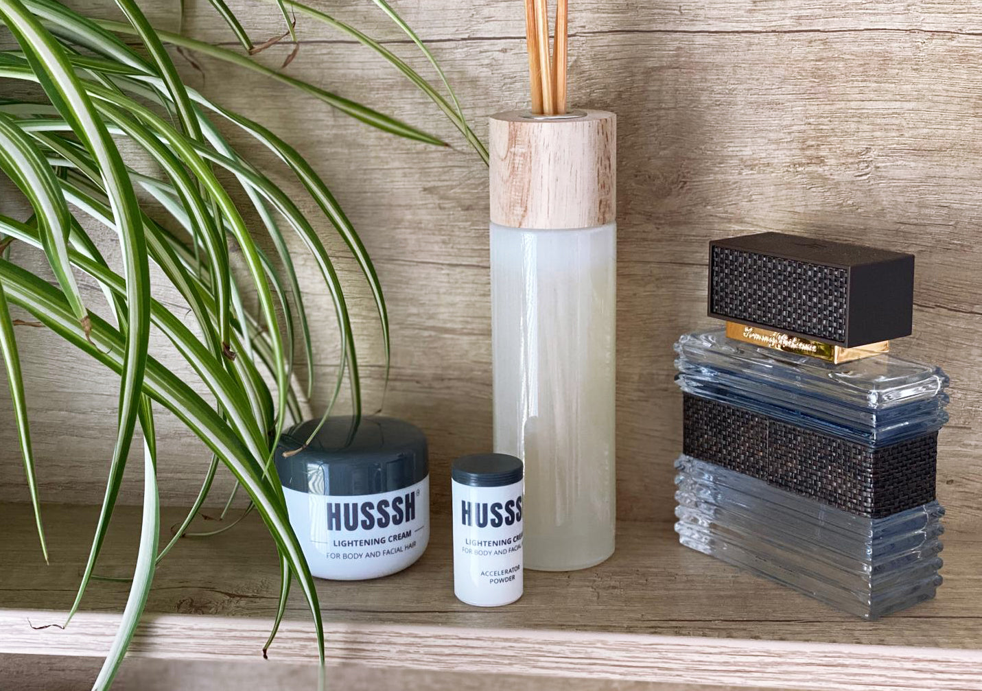 husssh product shot on shelf